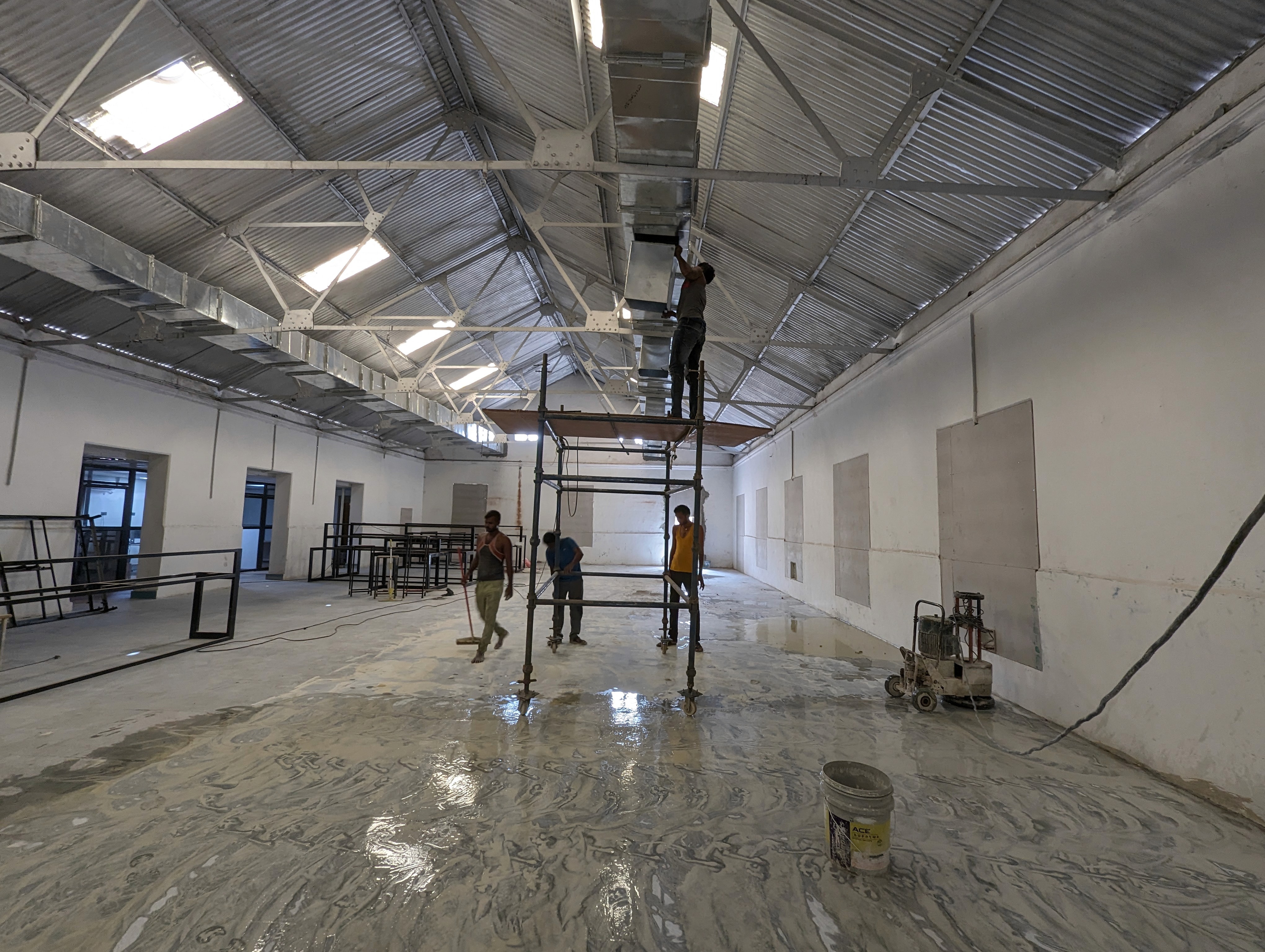 Under Construction Picture of Open Coworking Space at Shed#2 Coworking